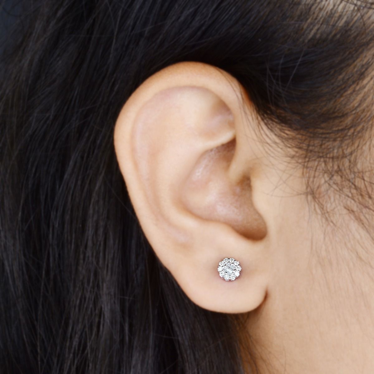 10k White Gold 0.22 TCW SI Clarity HI Color DIamond Small Stud Earrings |Diamond Stud Earrings |Jewelry For Her|Jewelry For Her