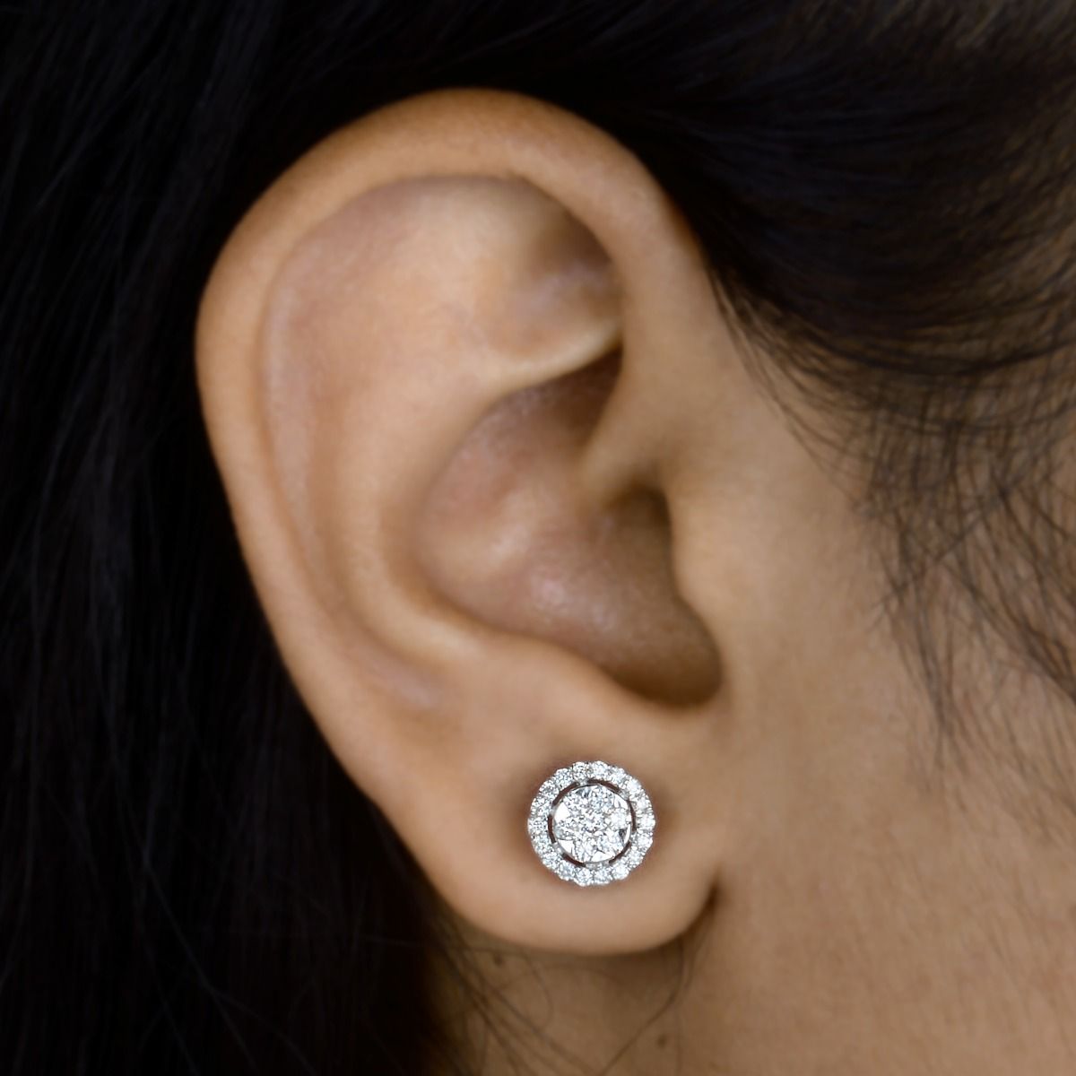 2.15 TCW SI Clarity HI Color Diamond In 10k White Gold Diamond Stud Earrings | Jewelry For Women| Gift For Her