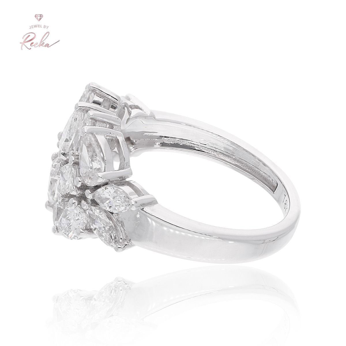 Natural 2.01 Carat HI Color SI Clarity Diamond Ring Solid 18k White Gold Handmade Fine Jewelry Gift For Someone Special