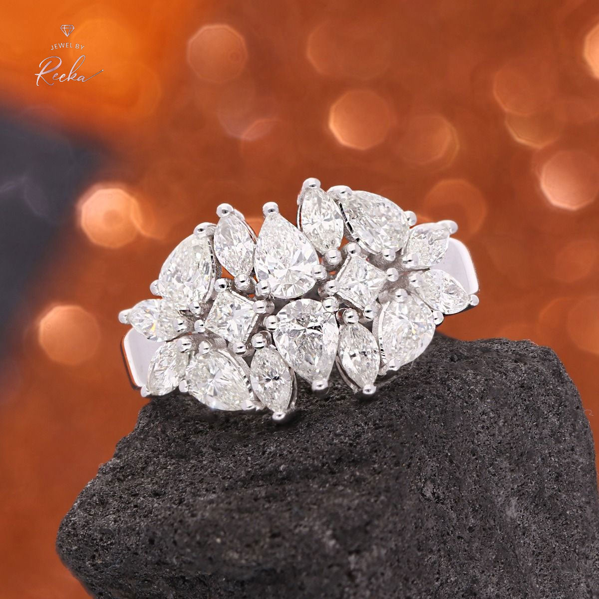 Natural 2.01 Carat HI Color SI Clarity Diamond Ring Solid 18k White Gold Handmade Fine Jewelry Gift For Someone Special