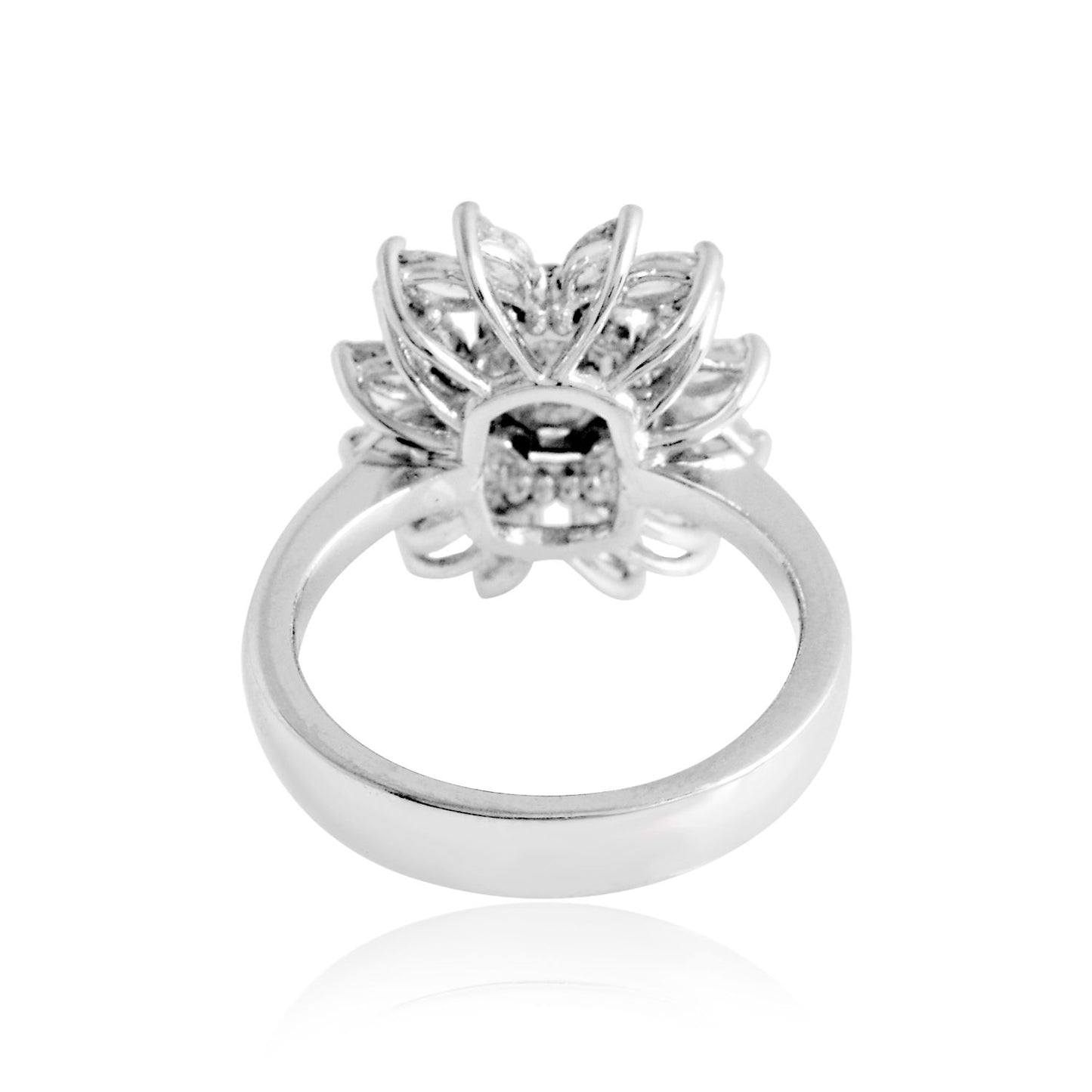 1.35 TCW Solid 18 Kt White Gold SI Clarity HI Color Marquise & Baguette Diamond Rings JewelbyReeka store