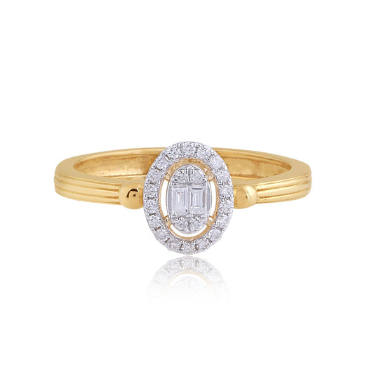 0.16 TCW Solid 18Kt Yellow Gold SI Clarity HI Color Diamond Band Ring Website Jewelry