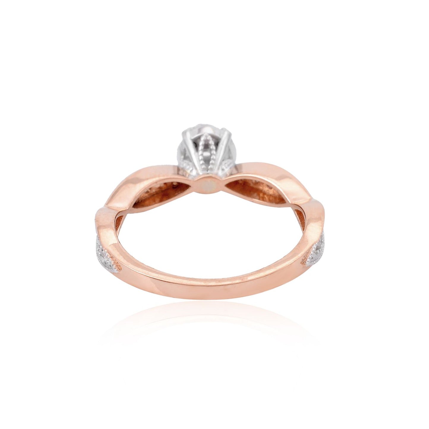 Natural 0.75 Ct. Marquise Diamond Ring 18k Rose Gold Handmade Fashion Jewelry