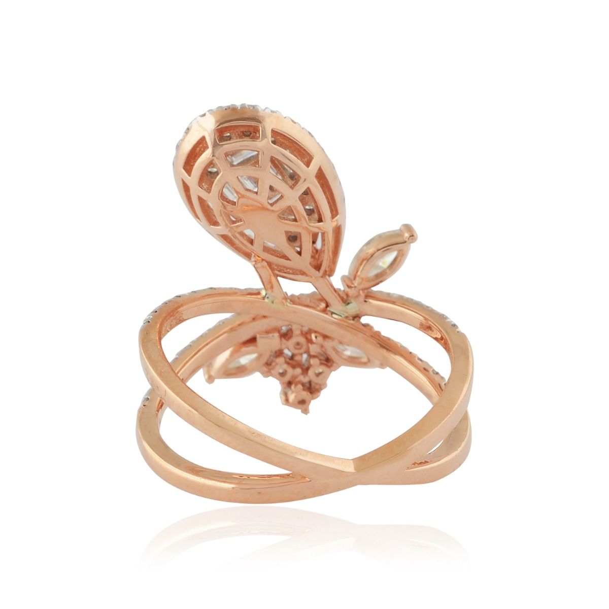 18k Rose Gold 1.45 TCW Baguette & Marquise Diamond Ring