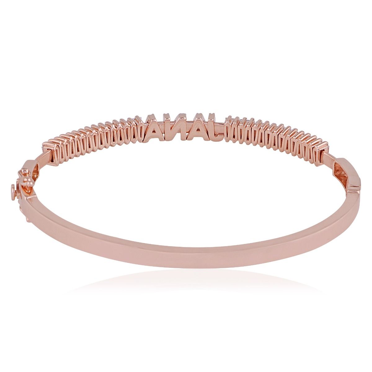 1.6 TCW Solid 14 Kt Rose Gold SI Clarity HI Color Diamond Personalized Bracelet