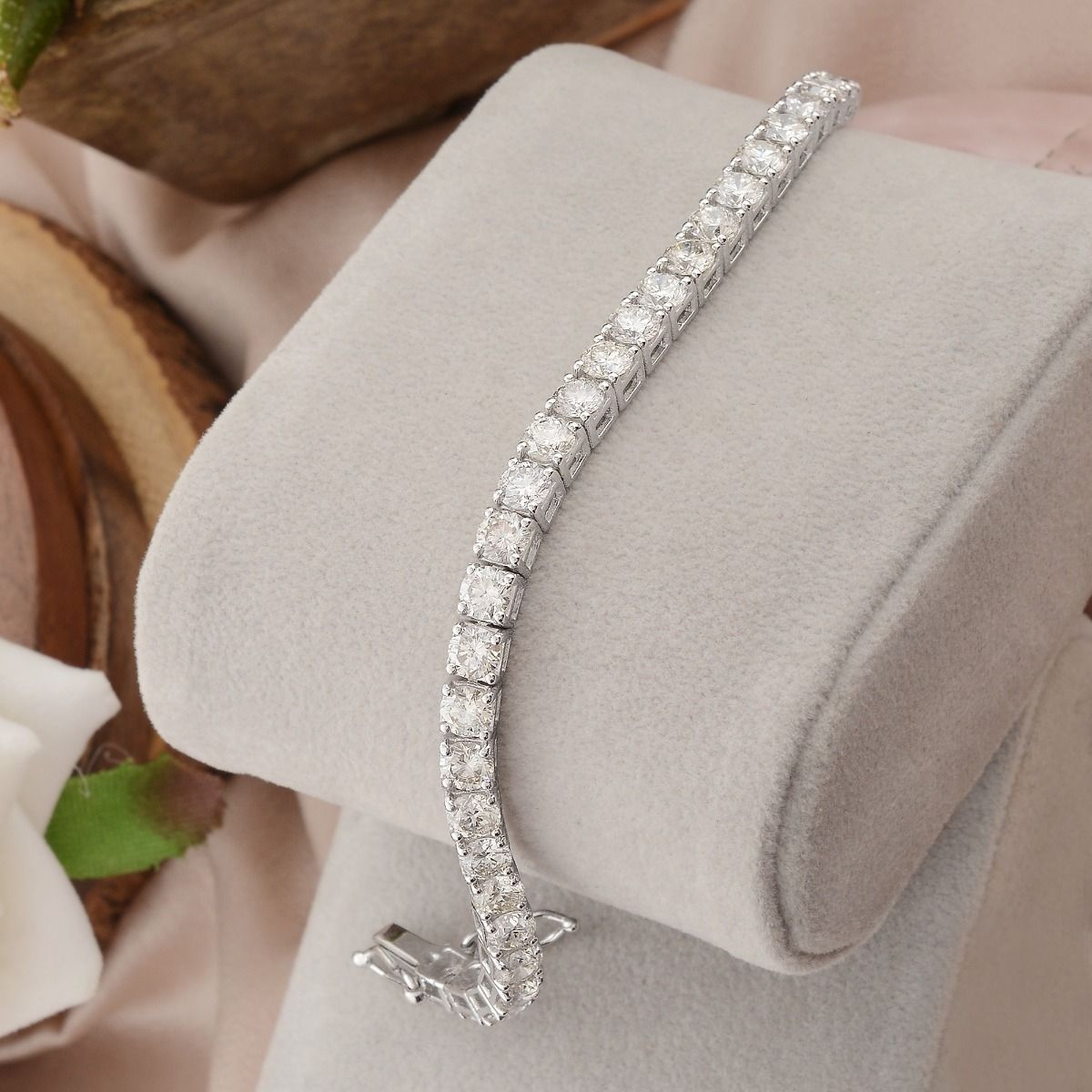 18k White Gold 10.00 TCW SI Clarity HI Color Diamond Tennis Bracelet Jewelry For Women , Gift For Her , Jewelry For Girls