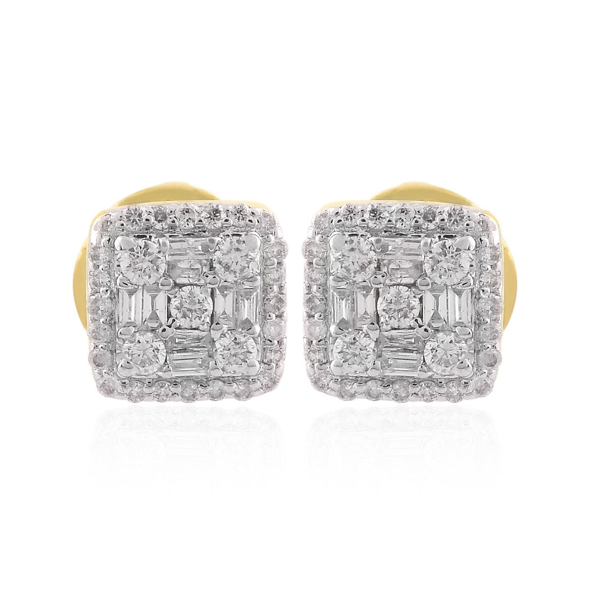 18k Yellow Gold 0.45 TCW SI Clarity HI Color Diamond Small Stud Earrings| Jewelry For Women |Gift For Her |Diamond Earrings