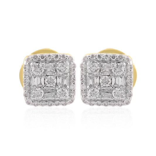 18k Yellow Gold 0.45 TCW SI Clarity HI Color Diamond Small Stud Earrings| Jewelry For Women |Gift For Her |Diamond Earrings