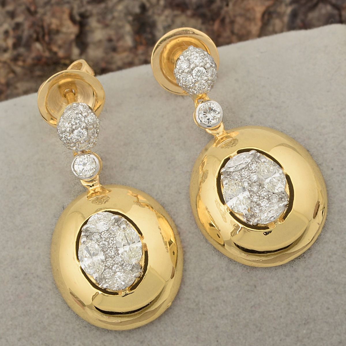 18k Yellow Gold 1.10 TCW Carats SI Clarity HI Color Diamond Dangle Earrings |Gold Earrings |Jewelry For Women |Gift For Her