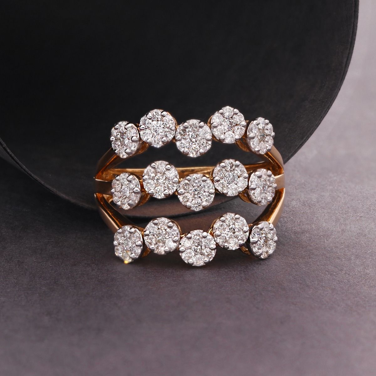 Natural 1.05 Carat HI/SI Round Diamond Wedding Ring Solid 18k Yellow Gold Handmade Jewelry