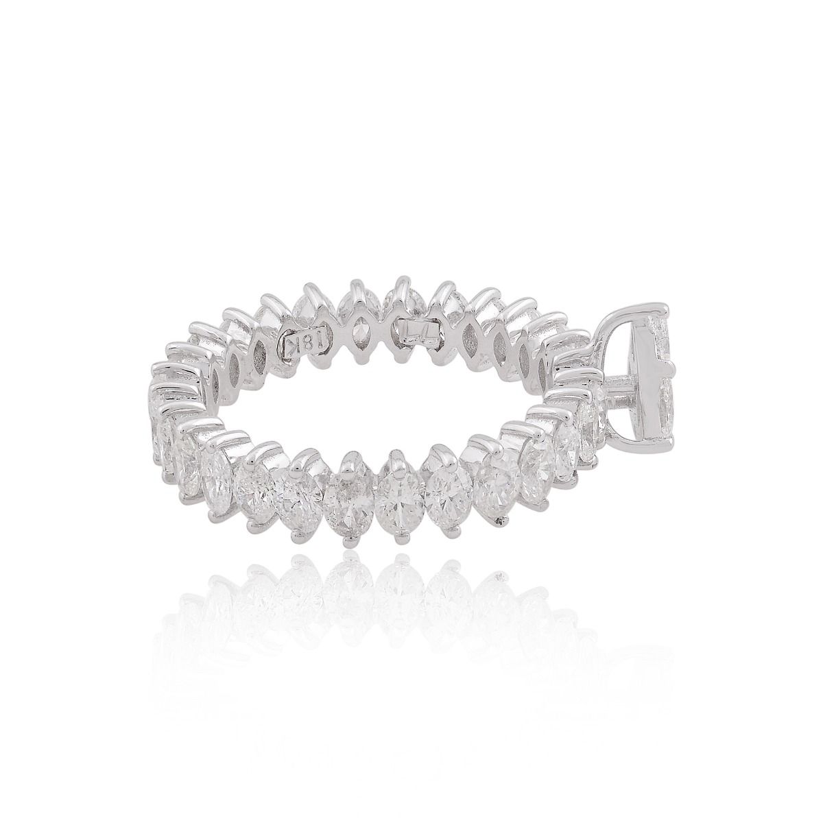 18k White Gold 2.35 TCW SI Clarity HI Color Pear diamond Engagement Ring For Women