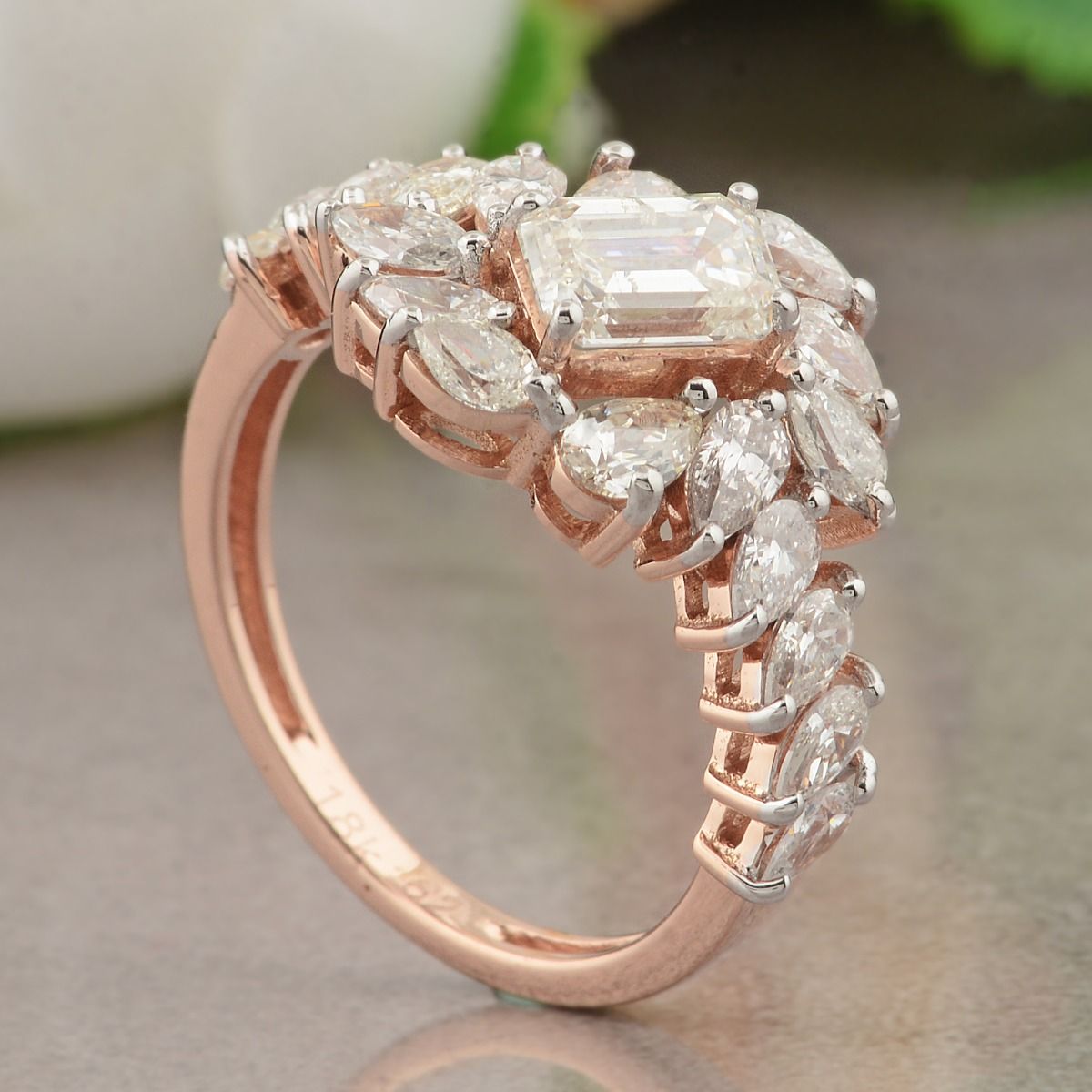 18k Rose Gold 2.55 TCW SI Clarity Hi Color Diamond Ring |Engagement Ring |Jewelry For Women |Gift For Her