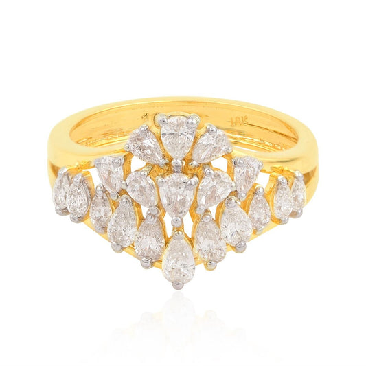 18k Yellow Gold 1.15 TCW SI Clarity HI Color Diamond Ring |Gift Ring |Women Jewelry |Diamond Ring