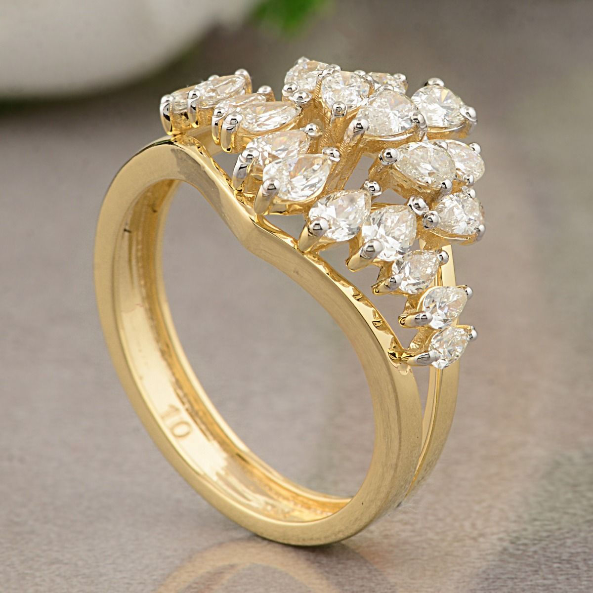 18k Yellow Gold 1.15 TCW SI Clarity HI Color Diamond Ring |Gift Ring |Women Jewelry |Diamond Ring