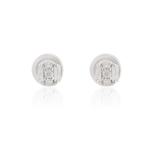 10k White Gold 0.20 TCW SI Clarity HI Color Diamond Tiny Stud Earrings |Diamond Stud Earrings| Jewelry For Women