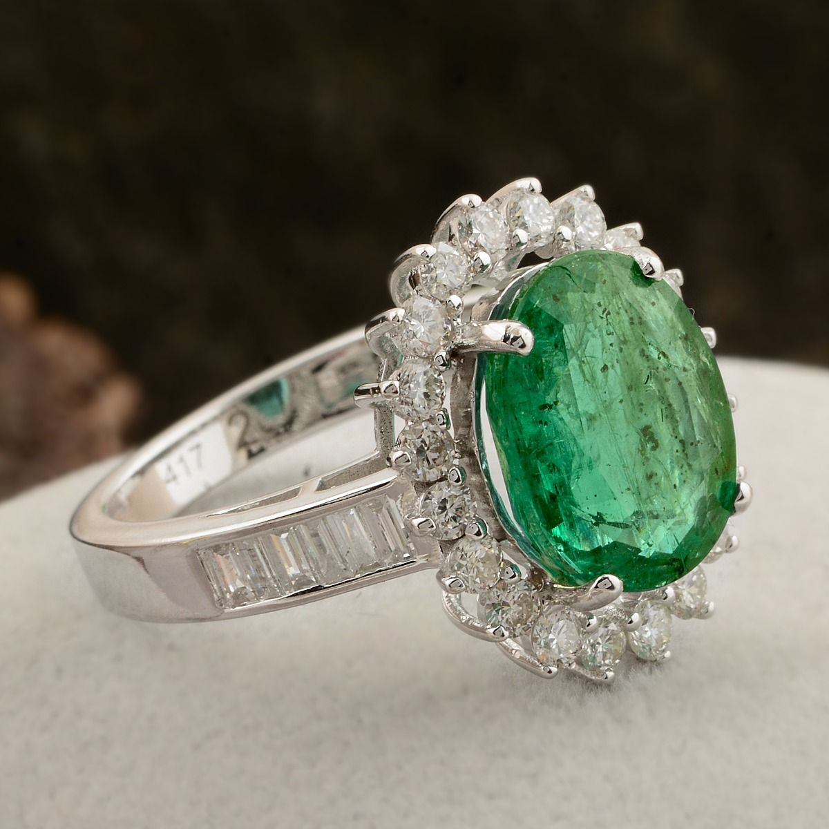 4.93 TCW SI Clarity HI Color Diamond Zambian Emerald Gemstone Ring |Bridal Set ring |BirthStone Ring |Diamond Ring |Jewelry For Women